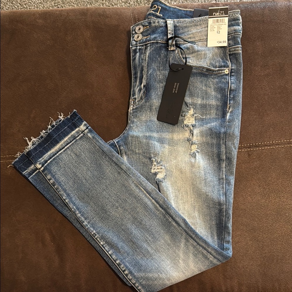 Rue21 Light Blue Distressed Jeans